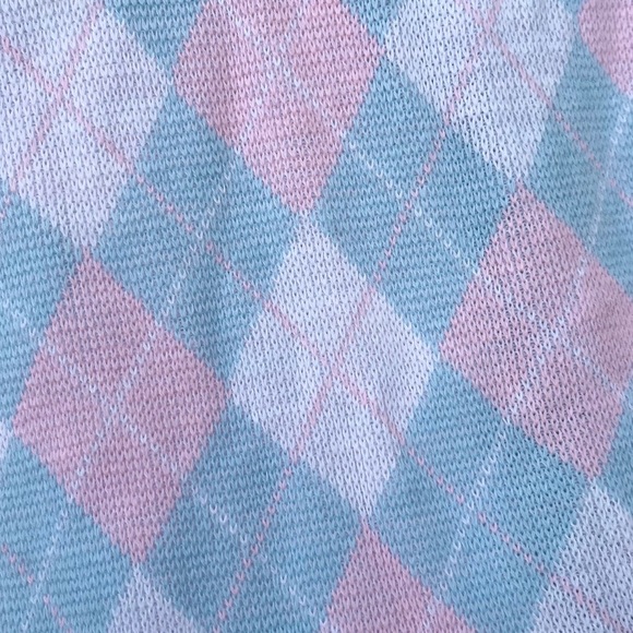 80s Brownstone Studio NY Pastel Argyle Knit Sweater Vest - Picture 10 of 13